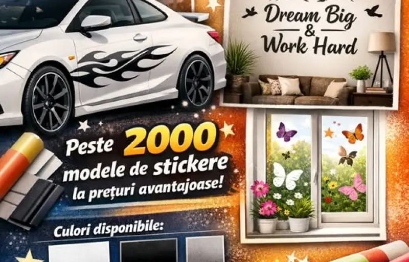 Stickere Personalizate Auto, Perete si Geam
