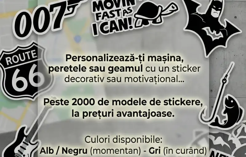 Stickere Personalizate Auto, Perete si Geam