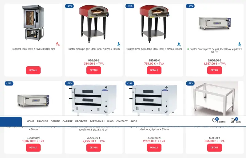 Echipamente HoReCa si Medicale Ideal Inox