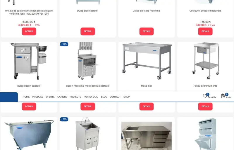 Echipamente HoReCa si Medicale Ideal Inox