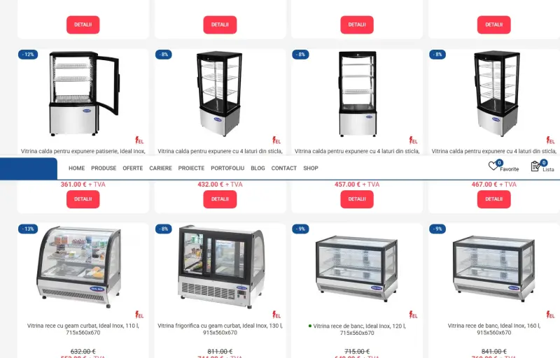 Echipamente HoReCa si Medicale Ideal Inox