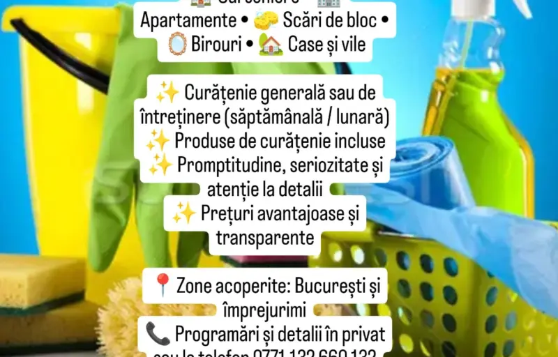 Curățenie Profesională București – BOGDAN M.V. IONUȚ P.F.A