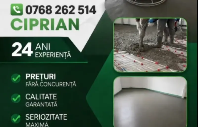 Șapă Mecanizată Elicopterizată Oltenia – Șapă Beton București, Craiova, Pitești | Ciprian